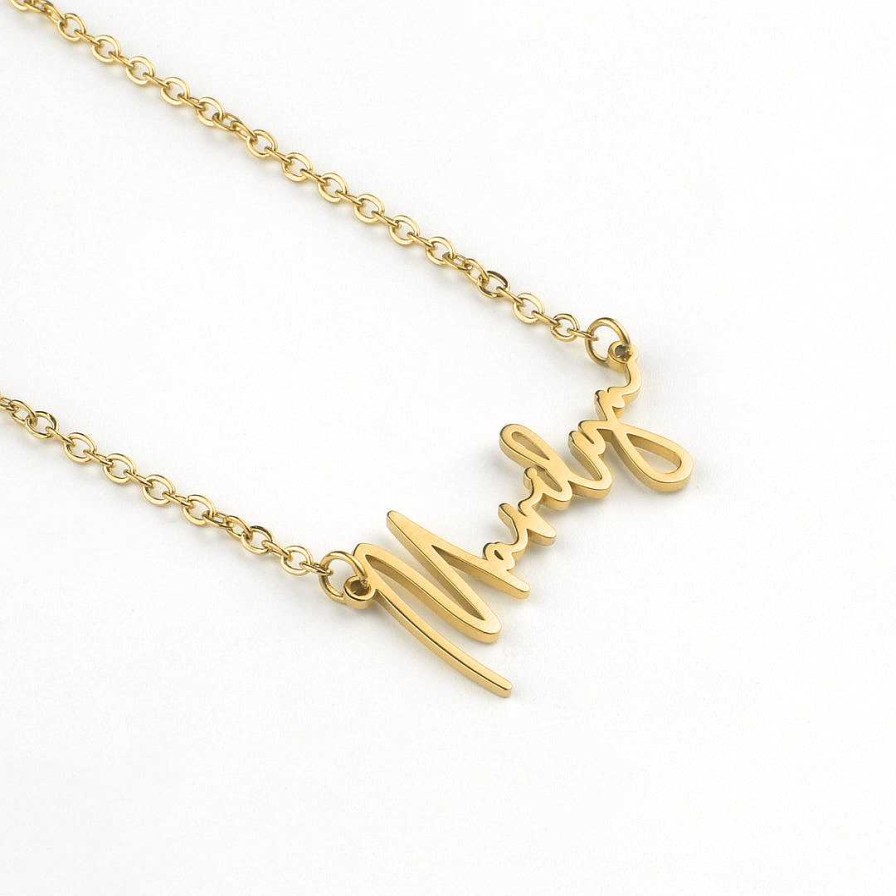 Necklaces Coordonné | Monroe Name Necklace 18K Gold Plated