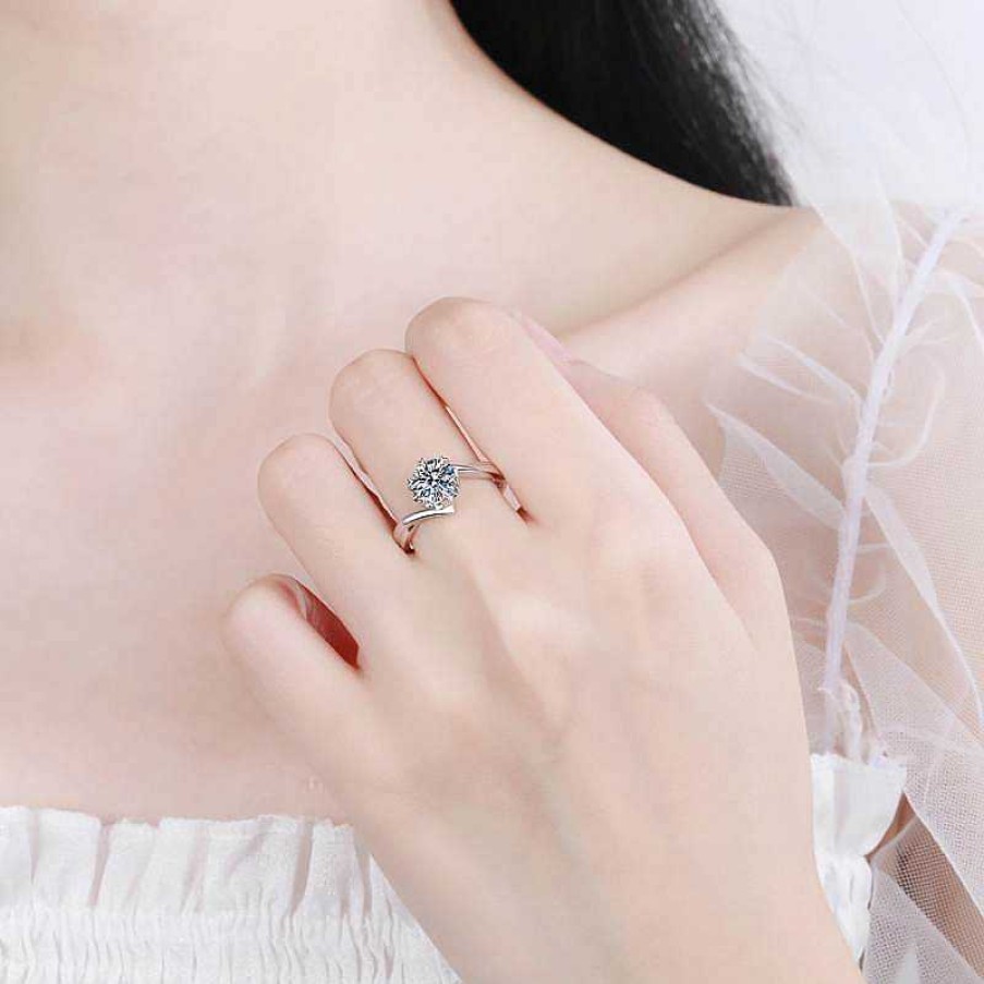 Rings Coordonné | Heart-Set Moissanite Solitaire Ring