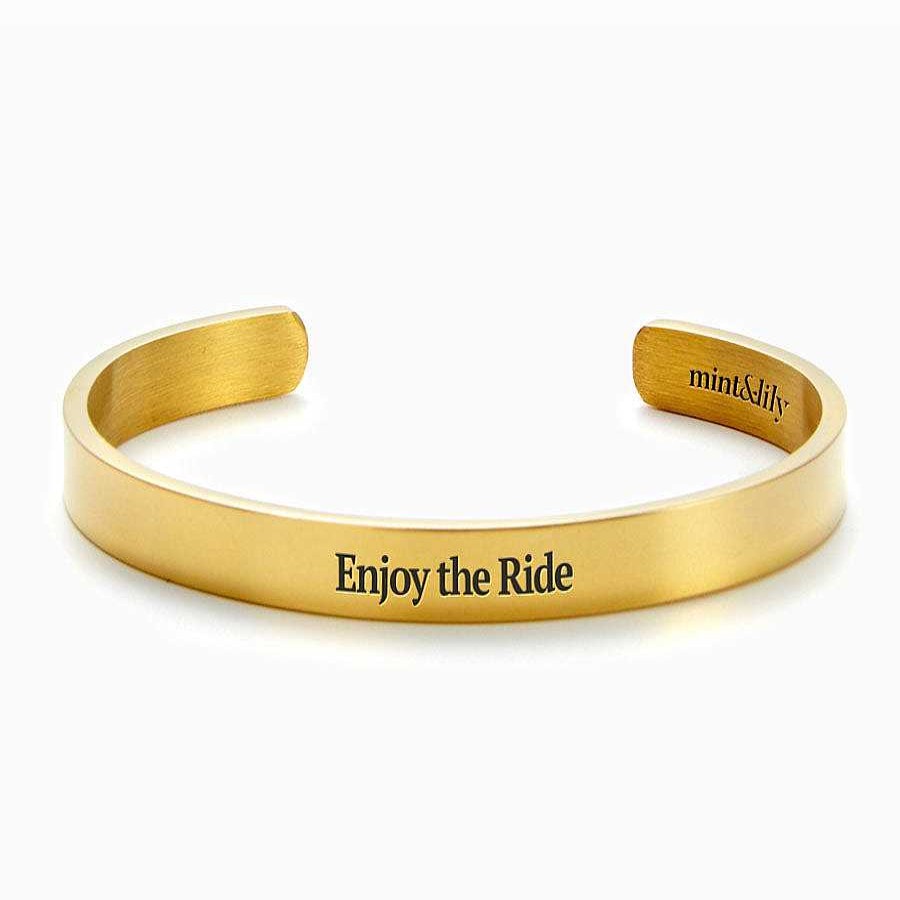 Bracelets & Anklets Coordonné | Enjoy The Ride Personalizable Cuff Bracelet 18K Gold Plated