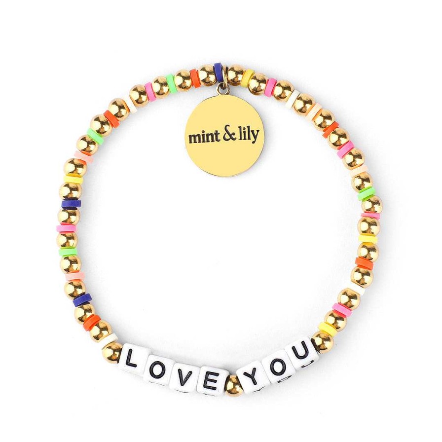 Bracelets & Anklets Coordonné | Custom Waterproof Gold Rainbow Beaded Friendship Bracelet White