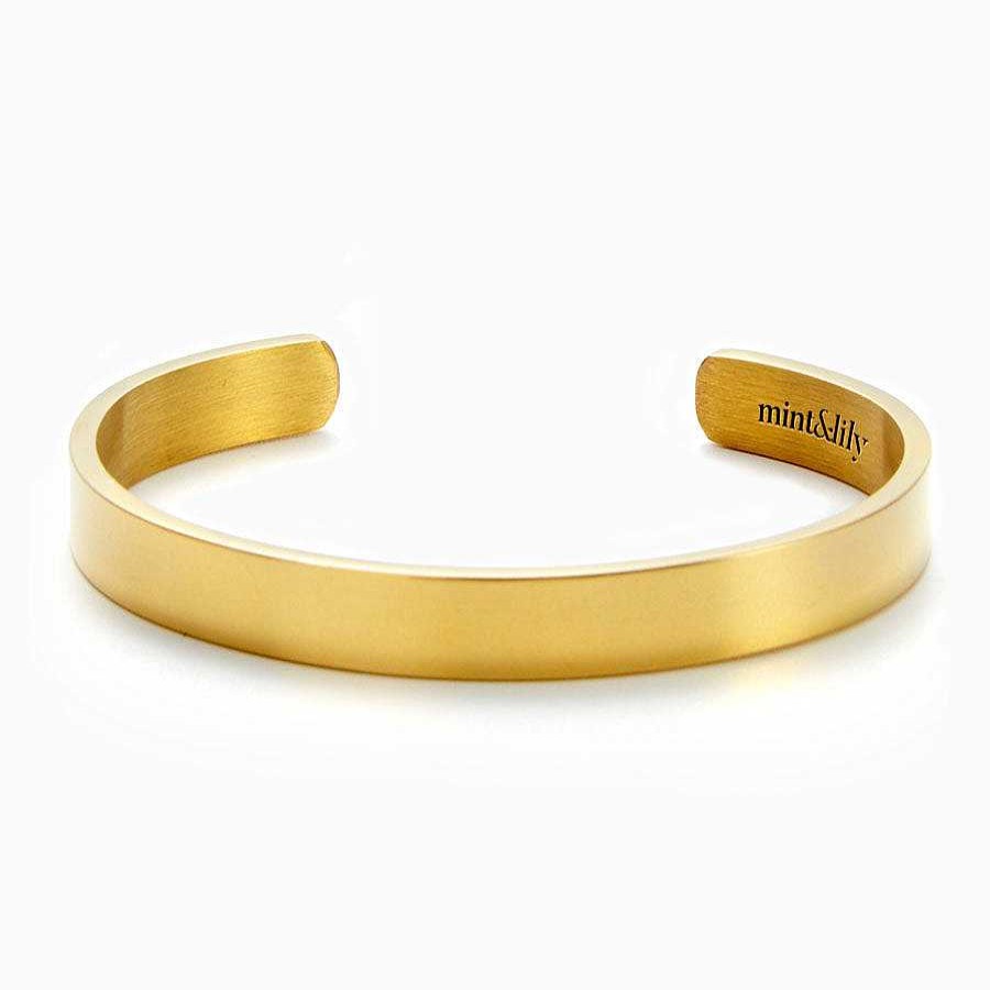 Bracelets & Anklets Coordonné | Happiness Can Be Found Even In The Darkest Of Times If One Only Remembers To Turn On The Light Personalizable Cuff Bracelet 18K Gold Plated