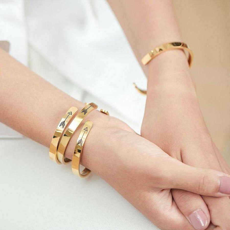 Bracelets & Anklets Coordonné | Be Still And Know That I Am God Personalizable Cuff Bracelet 18K Gold Plated