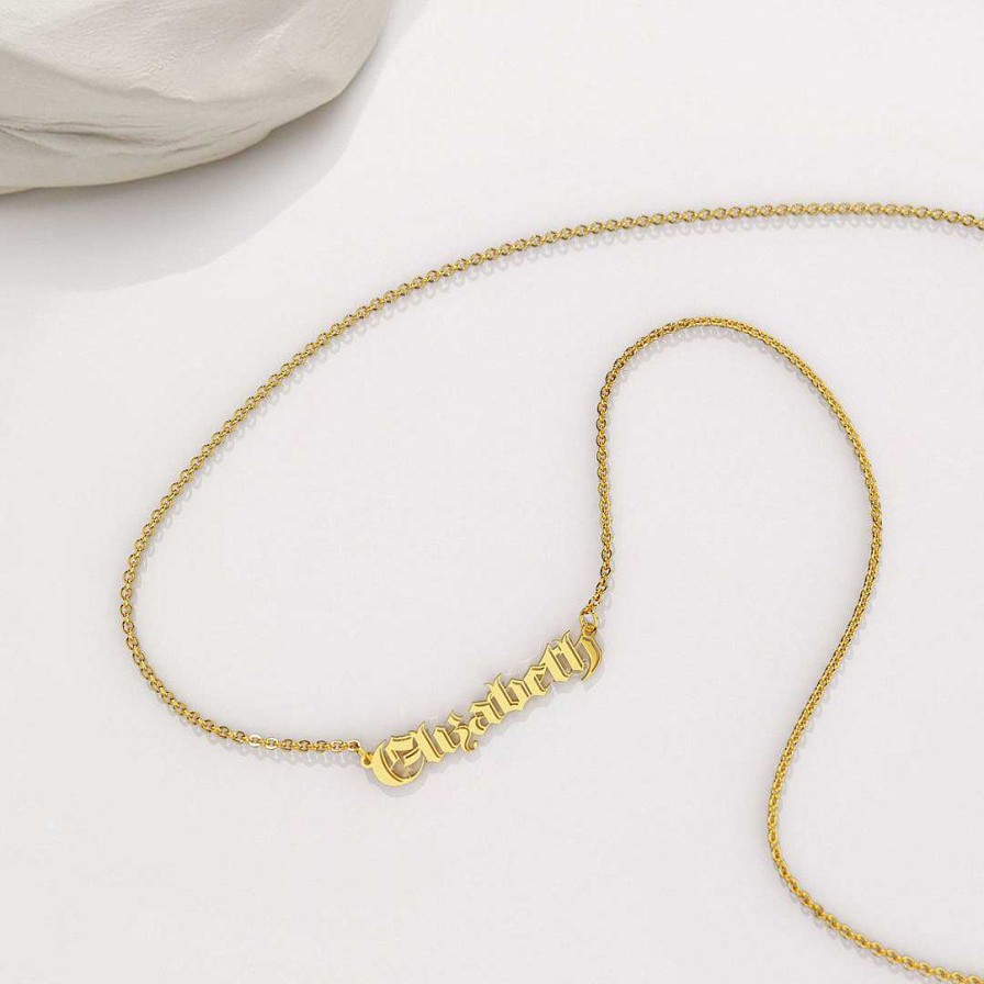 Necklaces Coordonné | Faire Name Necklace 18K Gold Plated