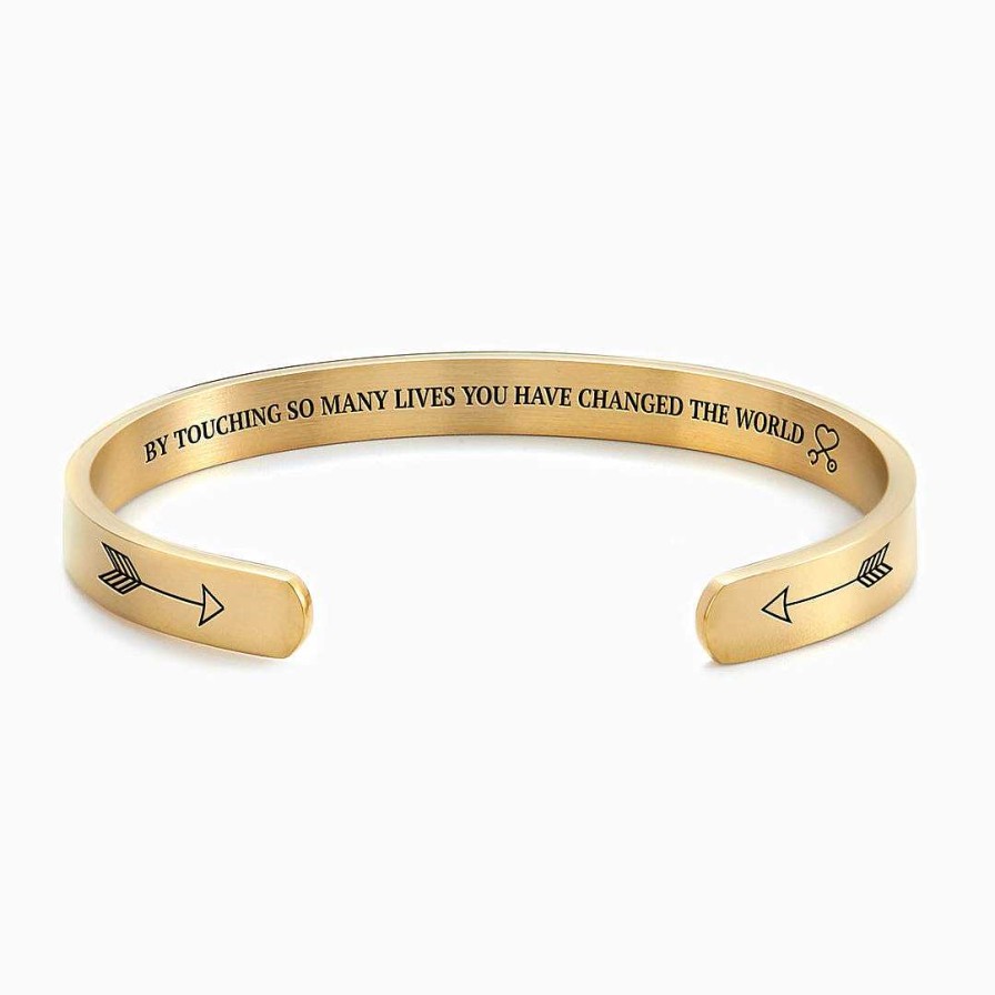 Bracelets & Anklets Coordonné | You Have Changed The World Personalizable Cuff Bracelet 18K Gold Plated