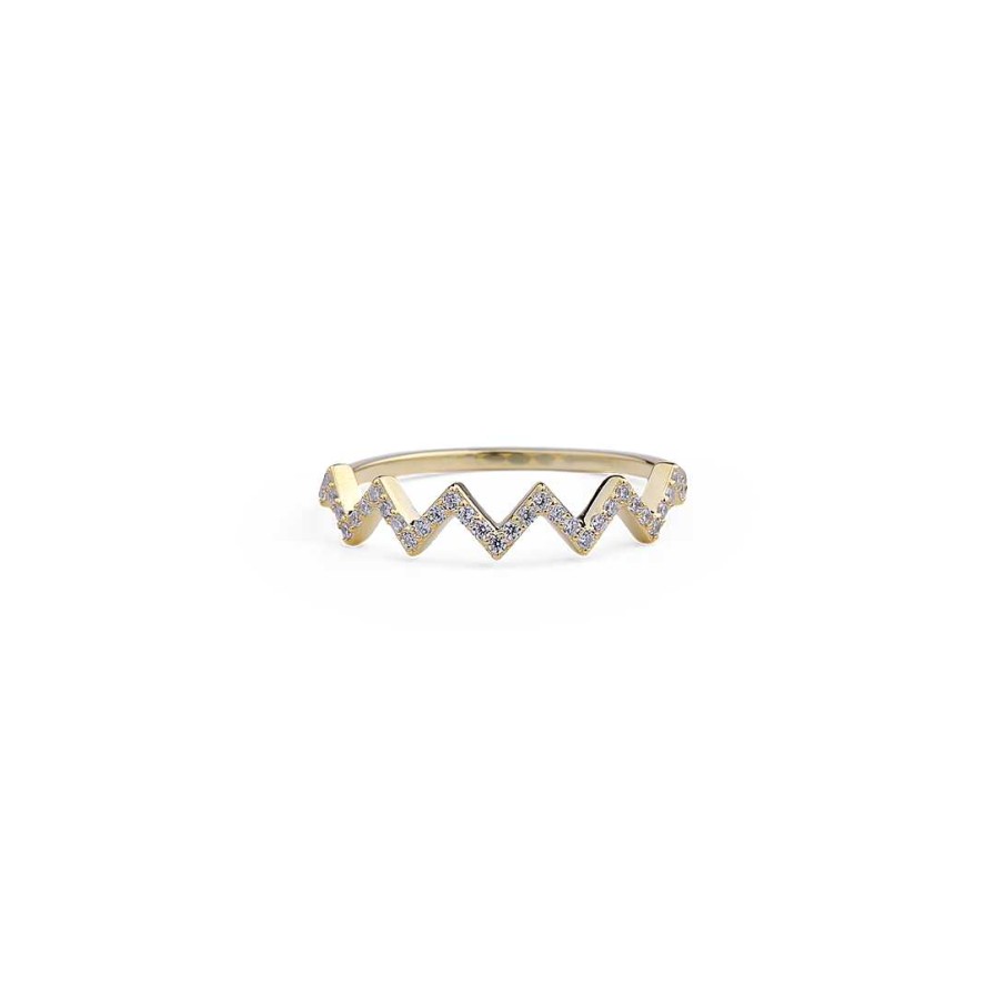 Rings Coordonné | Highs And Lows Zigzag Ring Gold