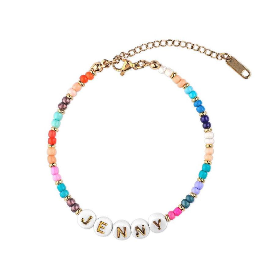 Bracelets & Anklets Coordonné | Beaded Name Bracelet | Joyful