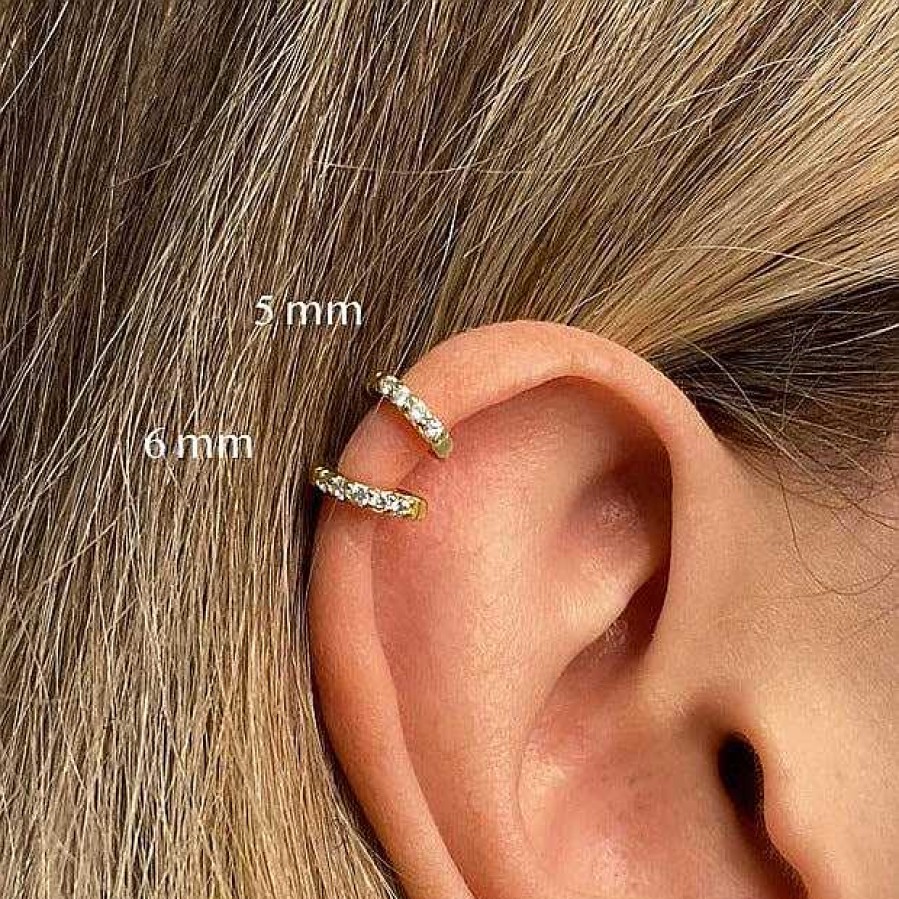 Earrings Coordonné | Tiny Tragus Hoops 18K Gold Plated