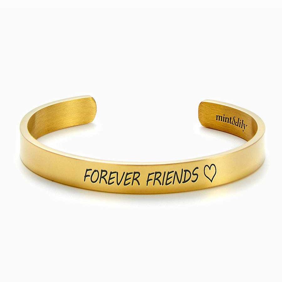 Bracelets & Anklets Coordonné | Forever Friends External Personalizable Cuff Bracelet 18K Gold Plated