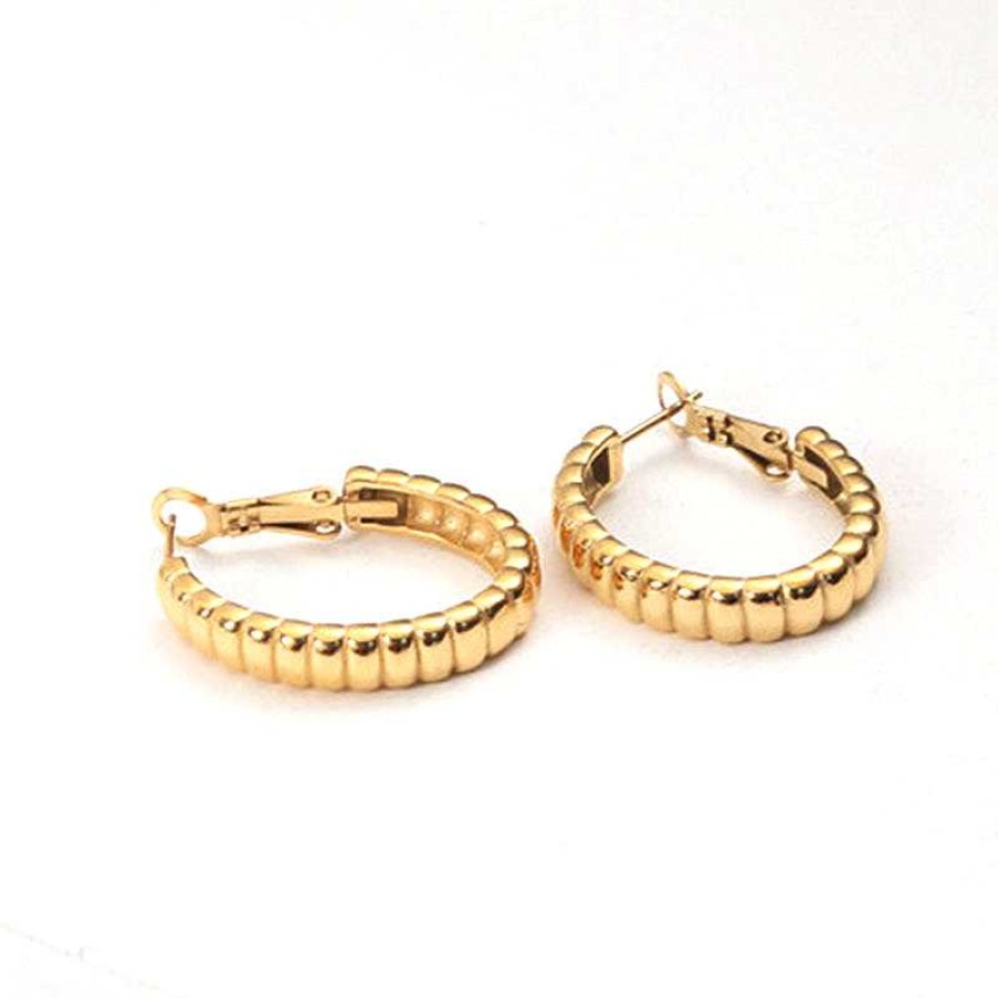 Earrings Coordonné | Large Charlotte Hoops 18K Gold Plated