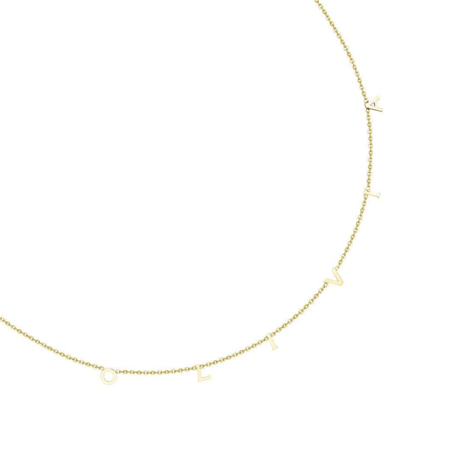 Necklaces Coordonné | Dainty Handmade Initial Personalizable Name Necklace 18K Gold Plated