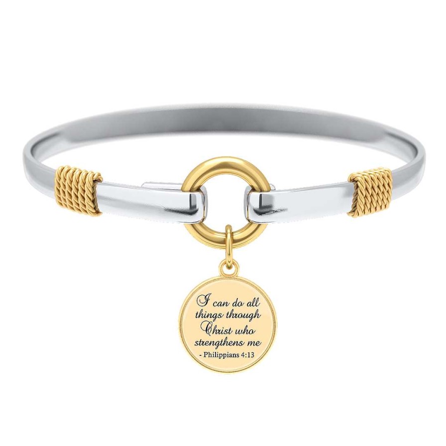 Bracelets & Anklets Coordonné | All Things Through Christ - Two-Tone Custom Charm Bracelet Gold