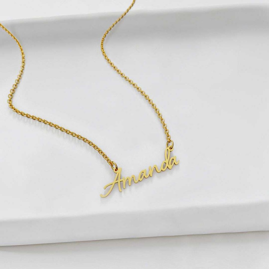 Necklaces Coordonné | Bella Name Necklace 18K Gold Plated