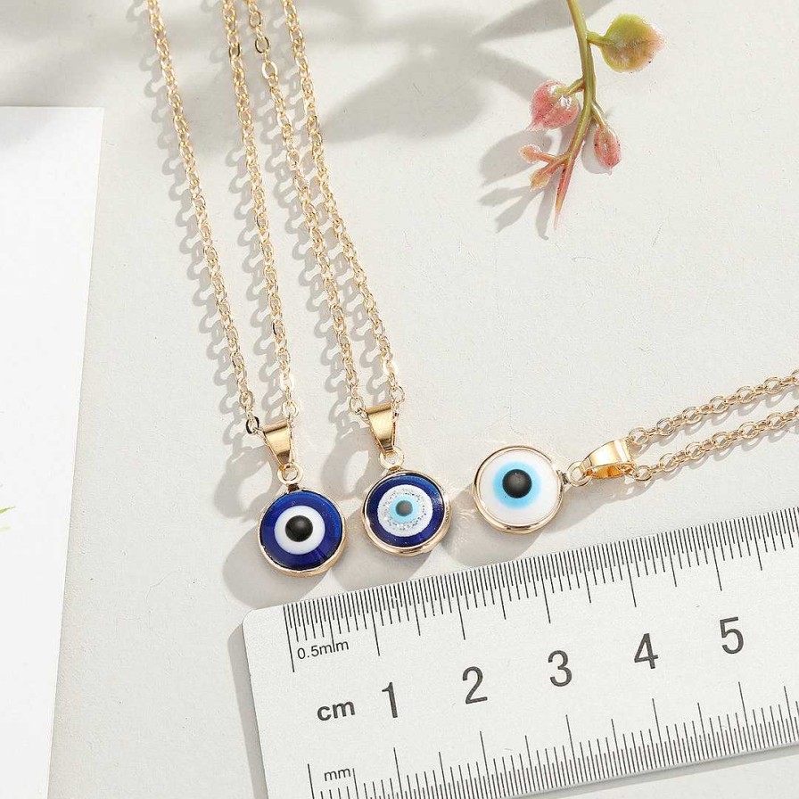 Necklaces Coordonné | Dainty Boho Evil Eye Charm Necklace