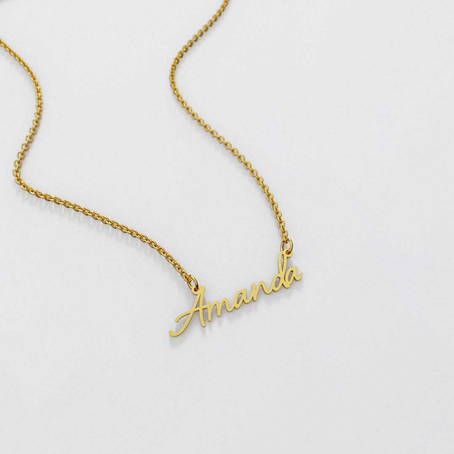 Necklaces Coordonné | Bella Name Necklace 18K Gold Plated