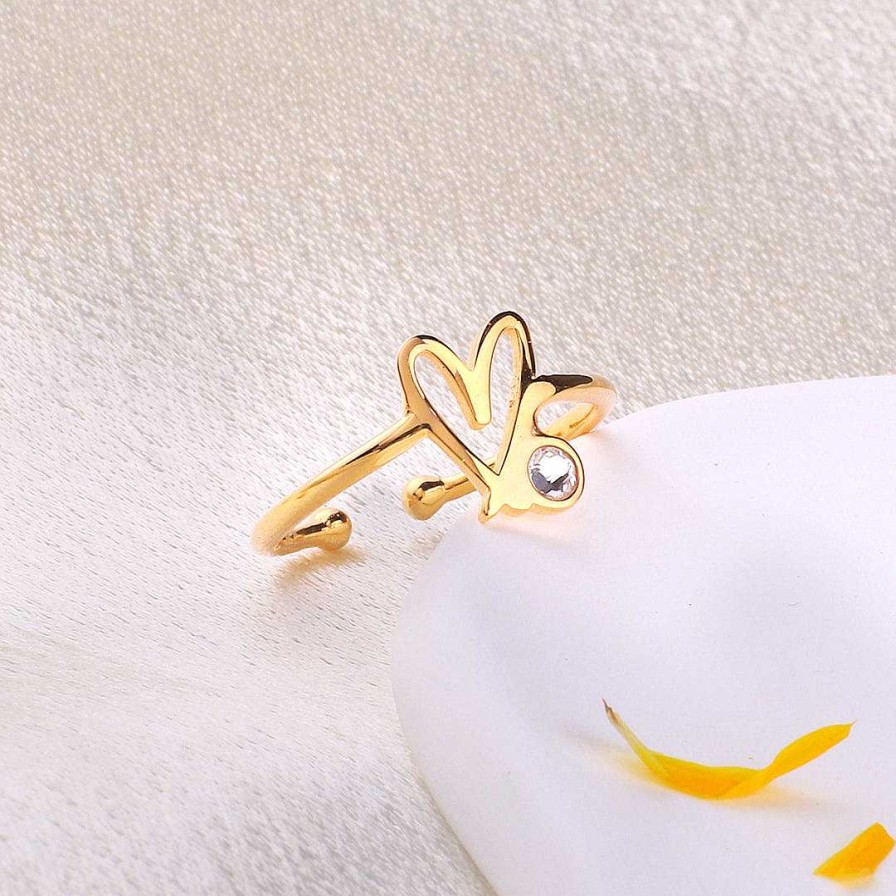 Rings Coordonné | Adjustable Scribble Heart Ring