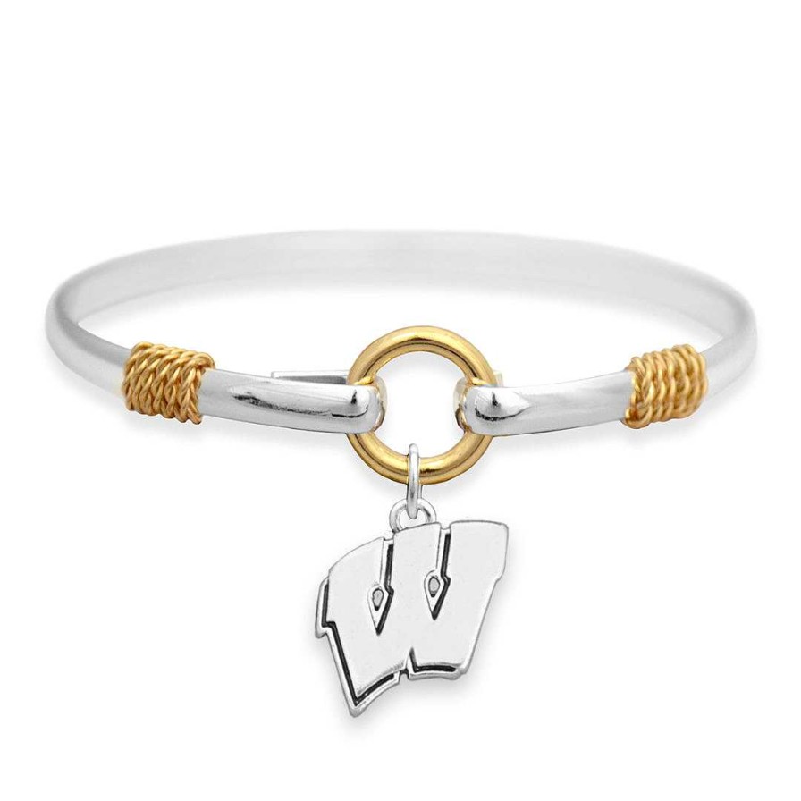 Bracelets & Anklets Coordonné | Wisconsin Badgers Two-Tone Bracelet