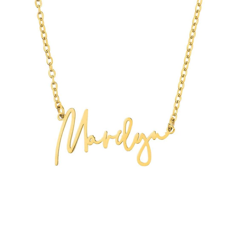 Necklaces Coordonné | Monroe Name Necklace 18K Gold Plated