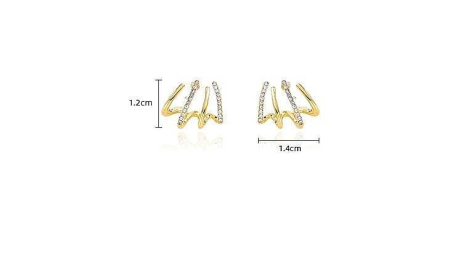 Earrings Coordonné | Claw Stud Wrap Earrings 18K Gold