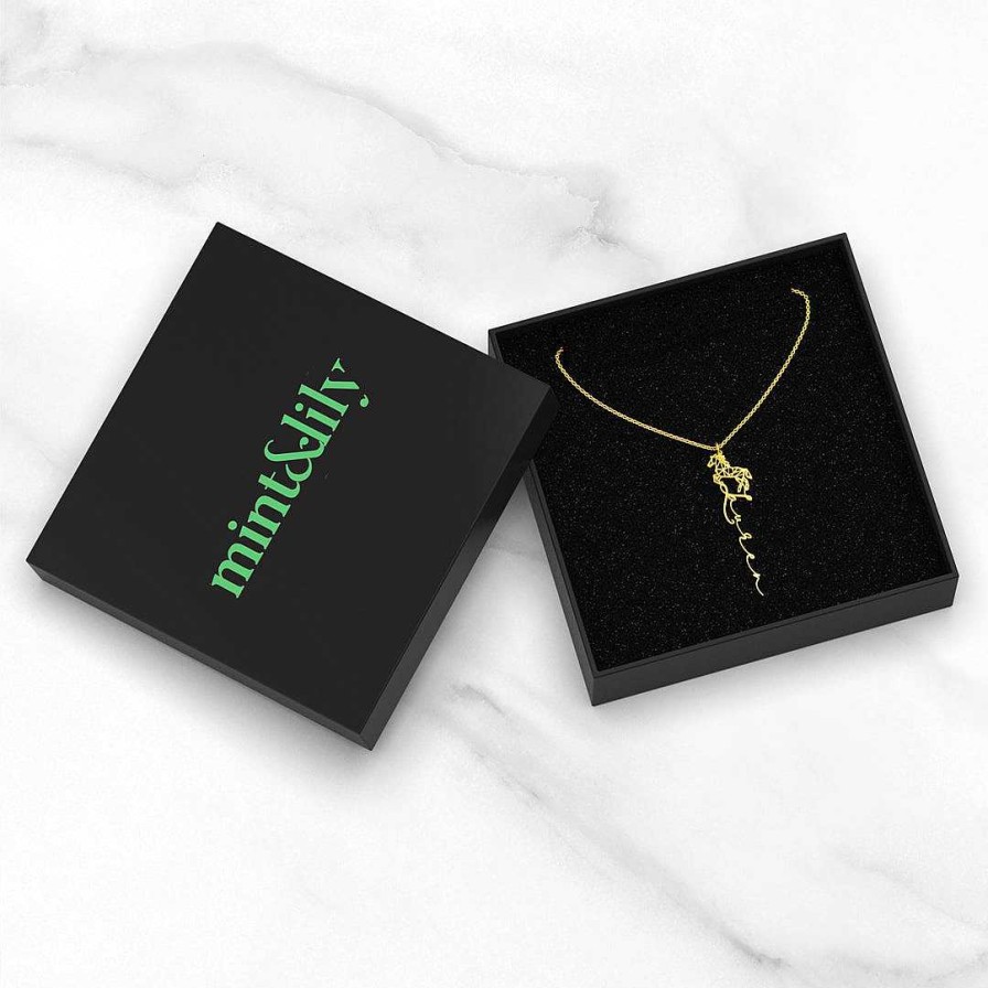 Necklaces Coordonné | Wild Horse Name Necklace 18K Gold Plated