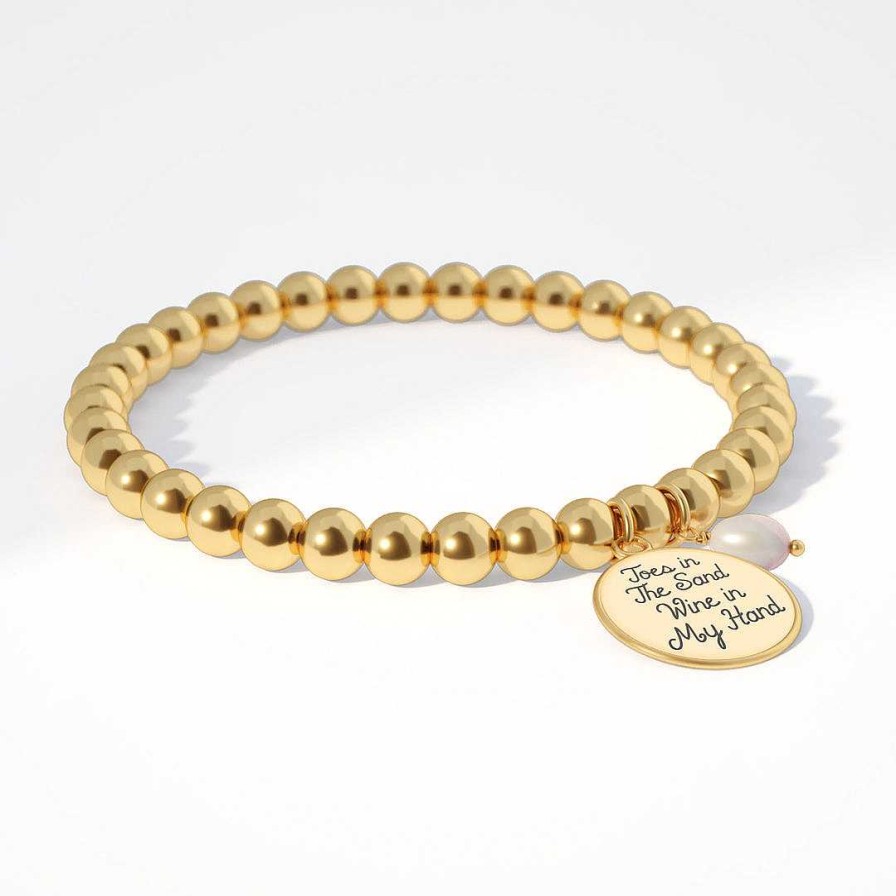 Bracelets & Anklets Coordonné | Toes In The Sand - Diana Custom Charm Bracelet Gold