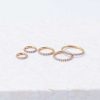 Earrings Coordonné | Eternity Crystal Cartilage Hoops Gold