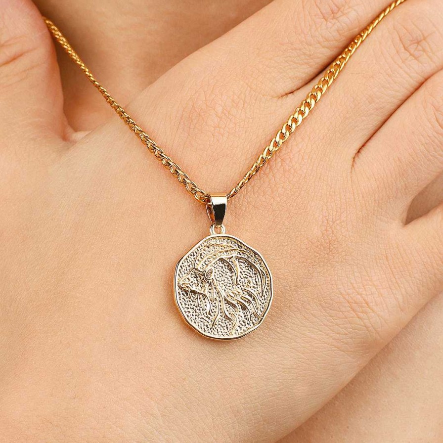 Necklaces Coordonné | Astrological Sign Coin Pendant Necklace