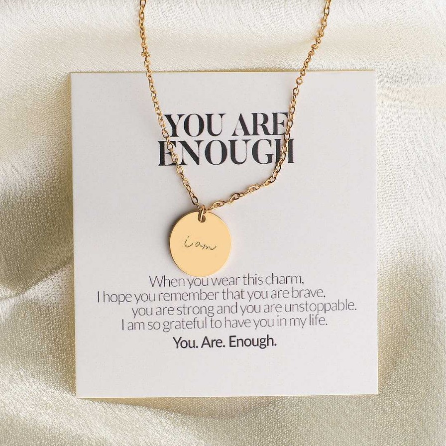 Necklaces Coordonné | I Am Enough Pendant Necklace 18K Gold Plated