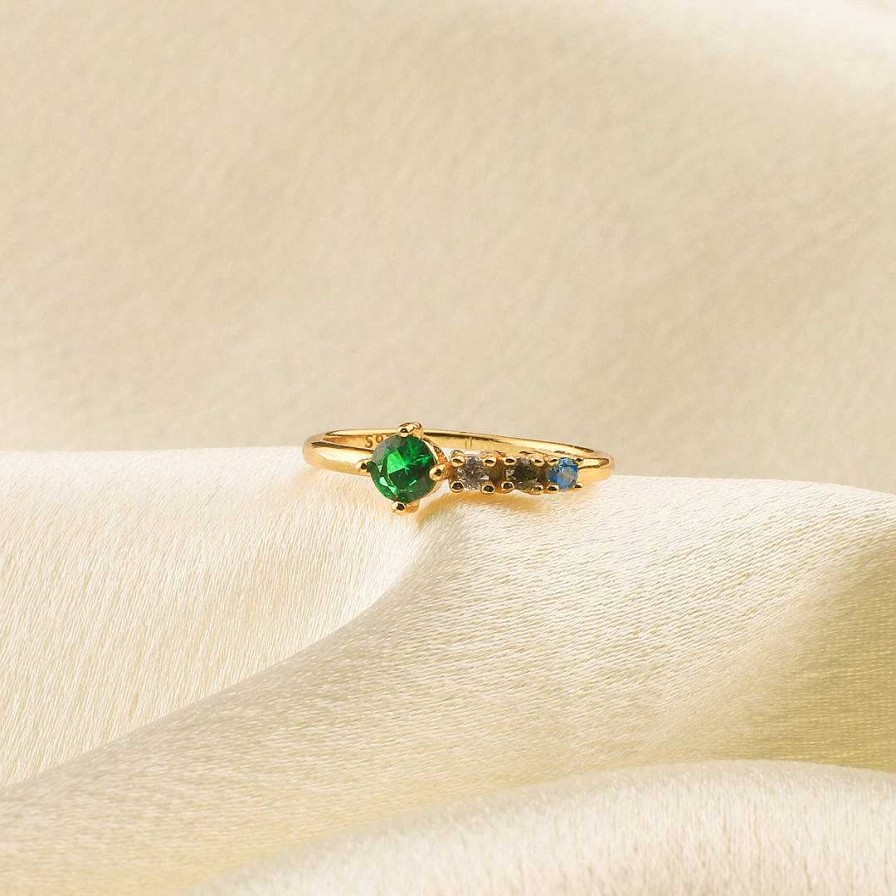 Rings Coordonné | Family Birthstones Ring 18K Gold Vermeil