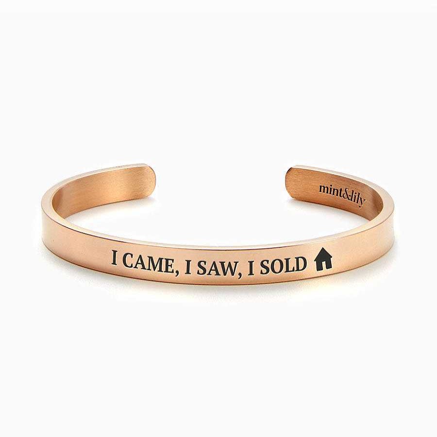 Bracelets & Anklets Coordonné | I Came, I Saw, I Sold External Personalizable Cuff Bracelet 18K Rose Gold Plated