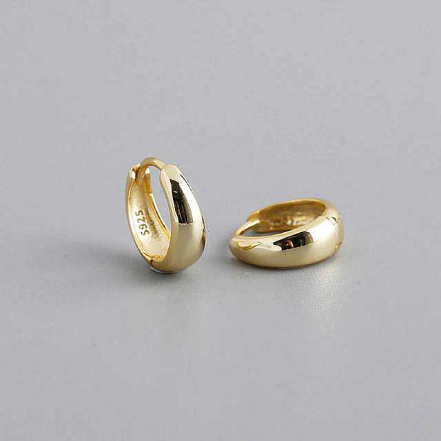 Earrings Coordonné | Teardrop Huggie Hoop Earrings 18K Gold Plated