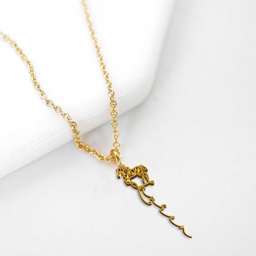 Necklaces Coordonné | Wild Horse Name Necklace 18K Gold Plated