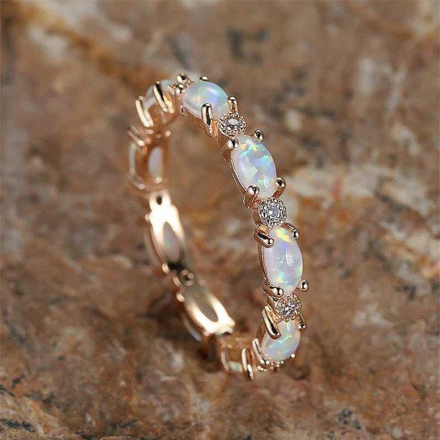 Rings Coordonné | Fire Opal Eternity Band