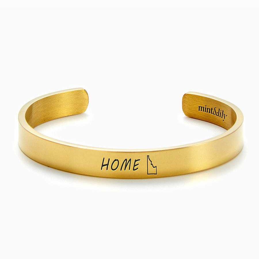 Bracelets & Anklets Coordonné | Idaho Is Home External Personalizable Cuff Bracelet 18K Gold Plated