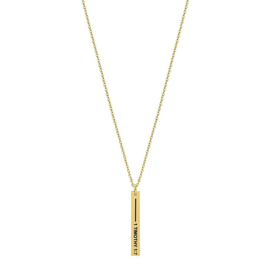 Necklaces Coordonné | Personalized Bar Necklace 18K Gold Plated