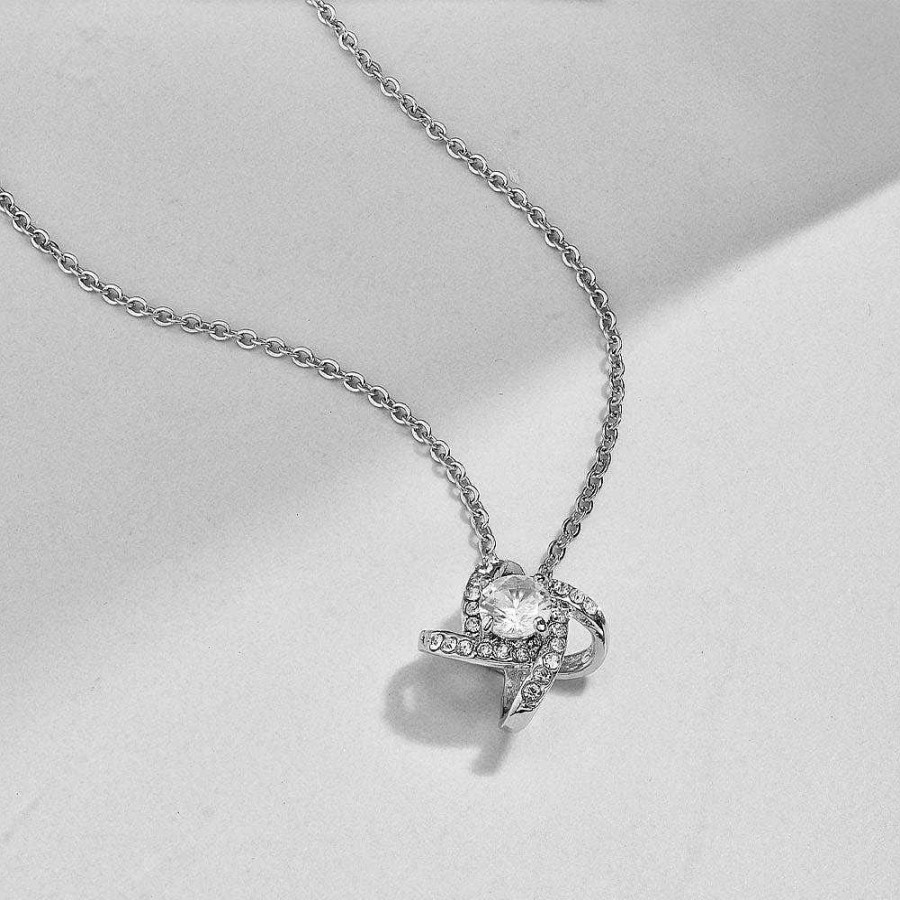 Necklaces Coordonné | Love Knot Necklace Silver