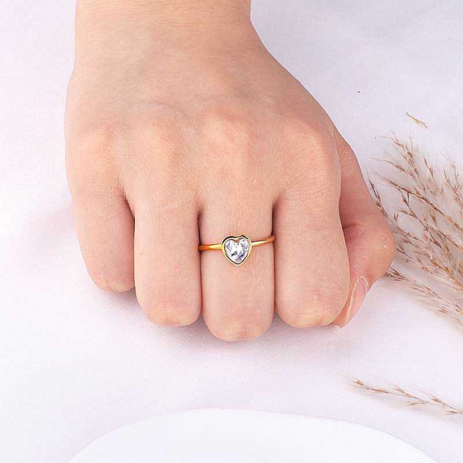 Rings Coordonné | Dainty Heart Birthstone Ring