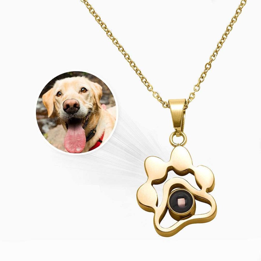 Necklaces Coordonné | Personalized Pet Photo Necklace 18K Gold Plated