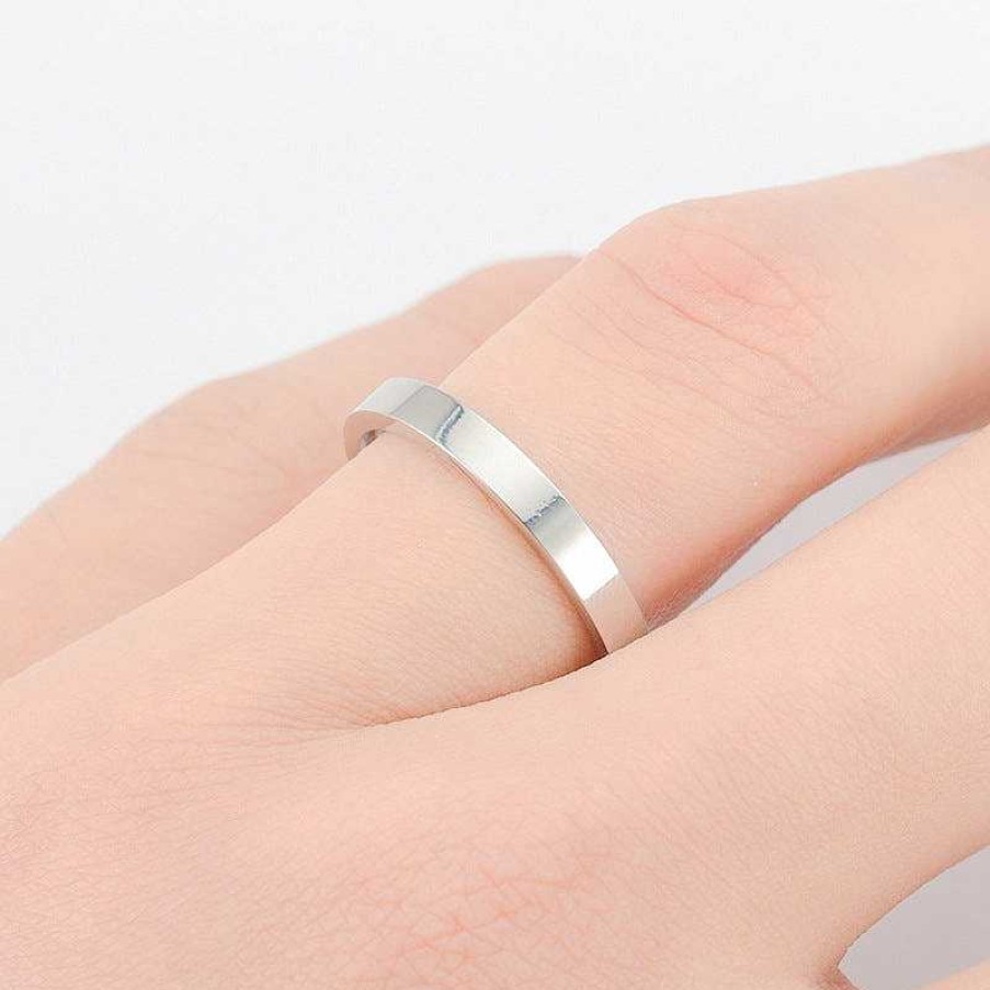 Rings Coordonné | Classic Minimal Flat Band 18K Gold Plated