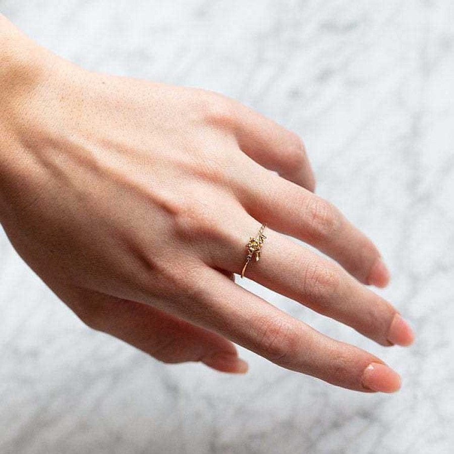 Rings Coordonné | Dainty Birth Flower Ring