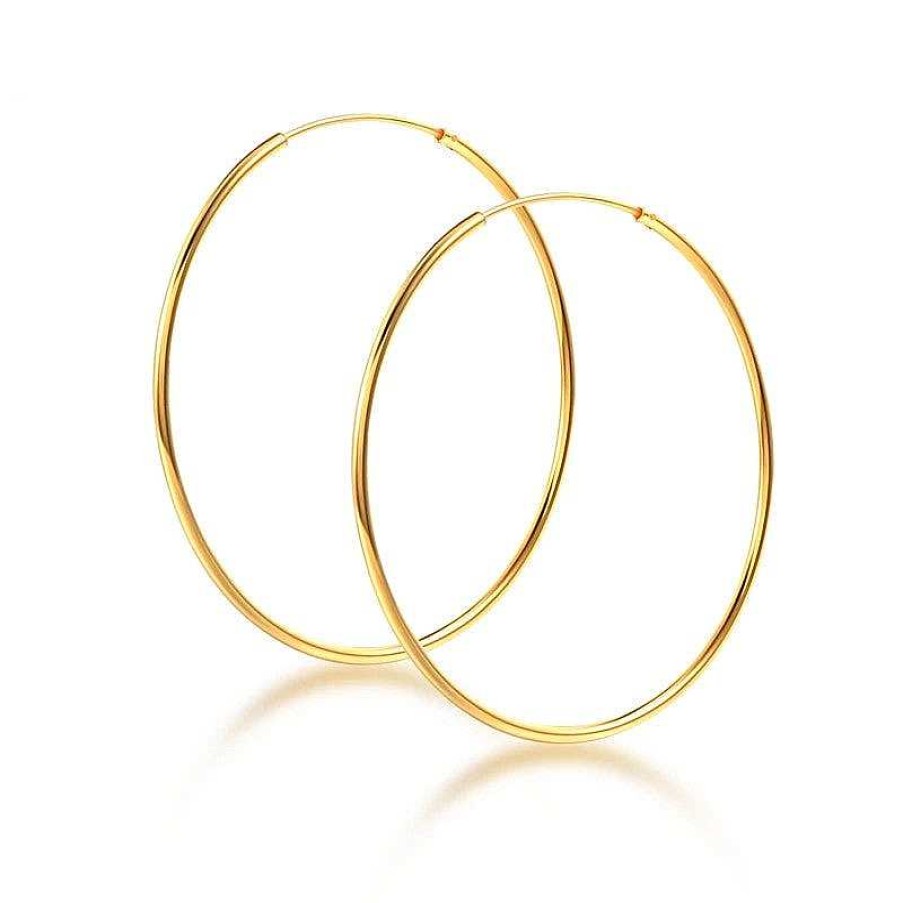 Earrings Coordonné | Endless Hoop Earrings 18K Gold Plated