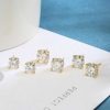 Earrings Coordonné | 4Mm Classic Solitaire Studs Gold