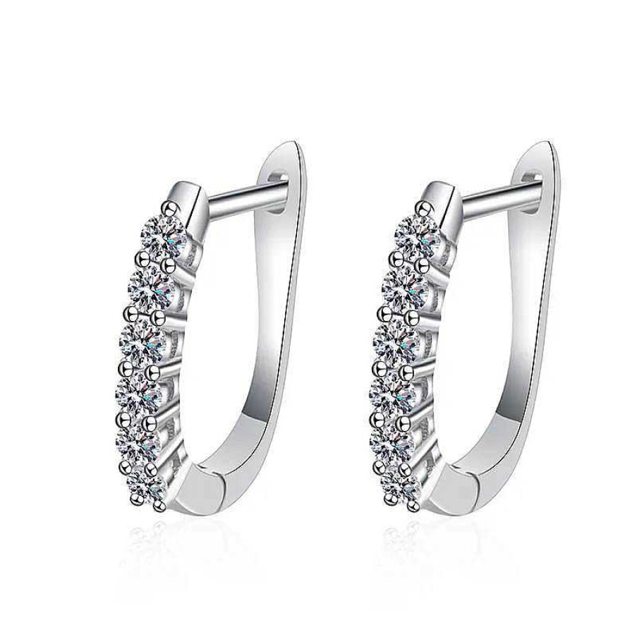 Earrings Coordonné | Moissanite Dainty Huggie Hoop Earrings