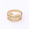 Rings Coordonné | Bejeweled Double Name Ring 18K Gold Plated