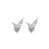 Earrings Coordonné | Angel Wings Plated Earrings Silver