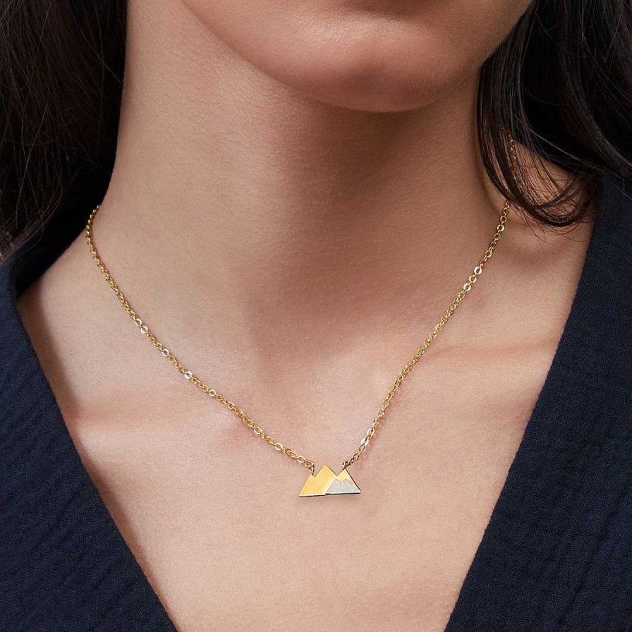 Necklaces Coordonné | Mountain Range Necklace Gold