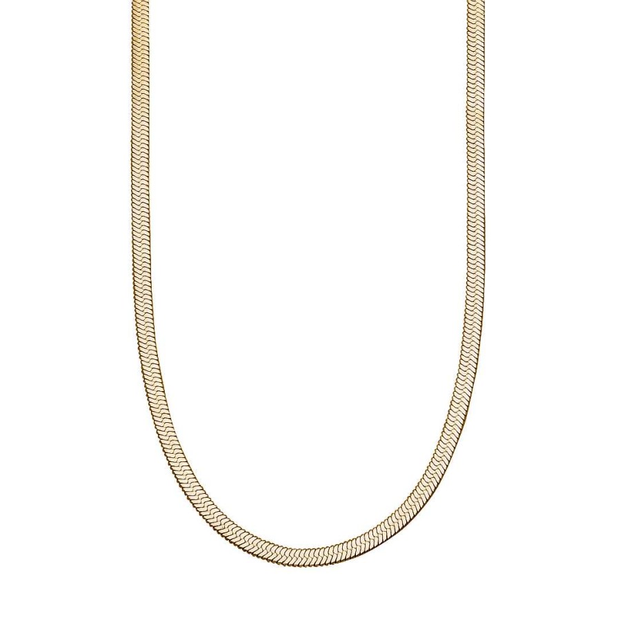 Necklaces Coordonné | Herringbone Chain Necklace 18K Gold Plated