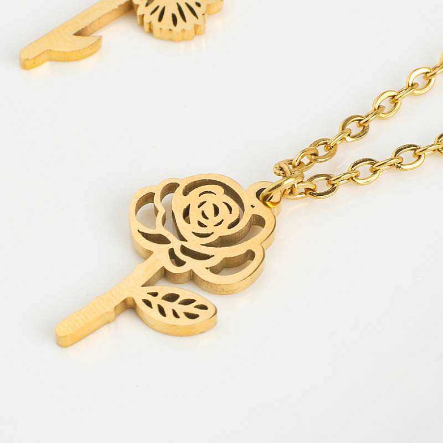 Necklaces Coordonné | Birth Flower Necklace 18K Gold Plated