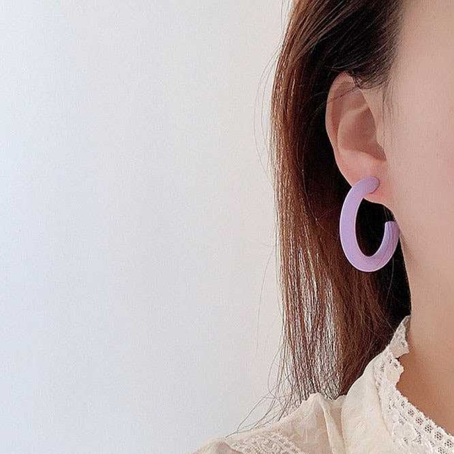 Earrings Coordonné | Ear Candy Hoop Earrings White