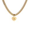 Necklaces Coordonné | Initial Heart Curb Chain Necklace 18K Gold Plated