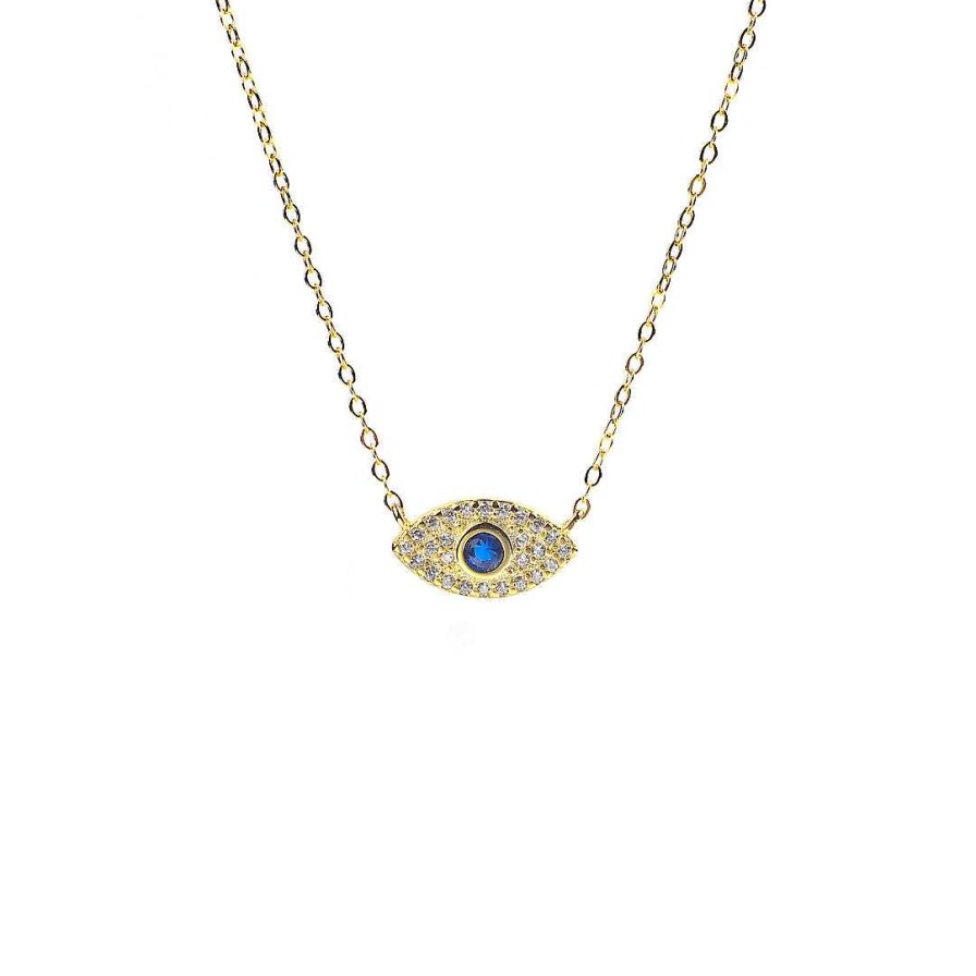 Necklaces Coordonné | Evil Eye Charm Necklace 18K Gold Over Sterling Silver